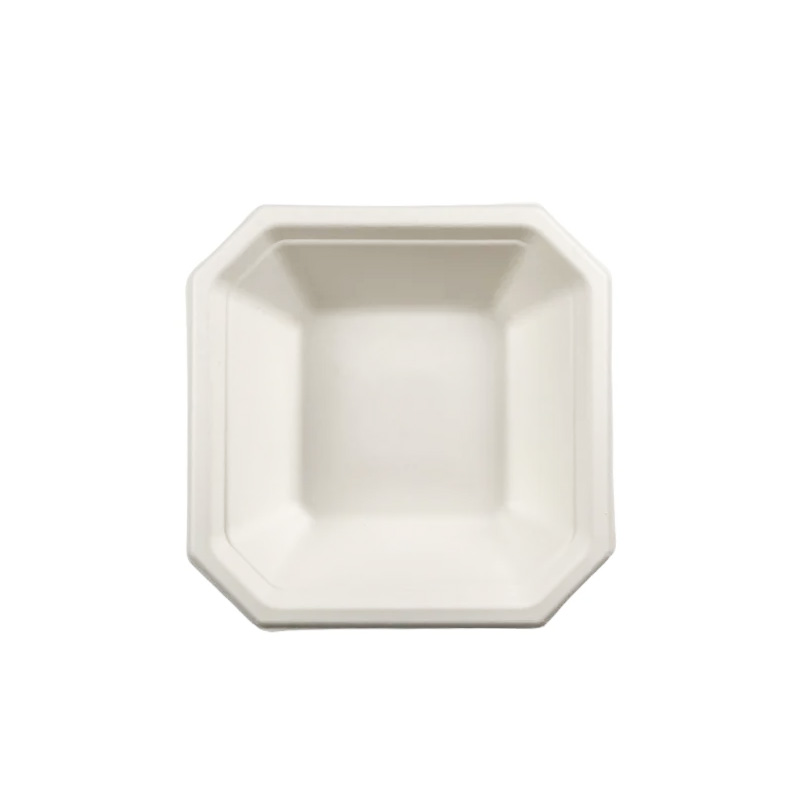 Compostable Sugarcane Square Takeout Bowl