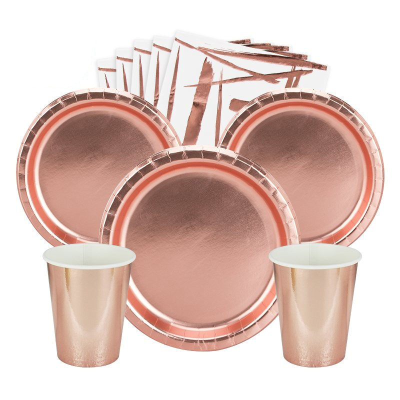 Disposable Rose Gold Tableware