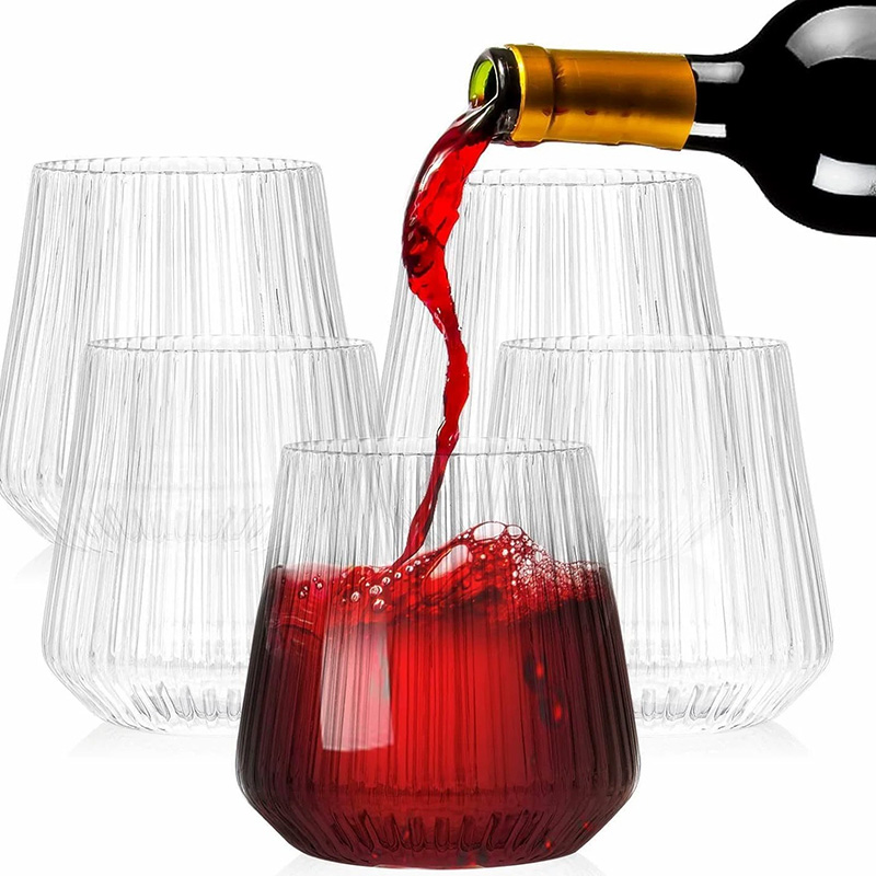 Plastic Stripe Wine Cup