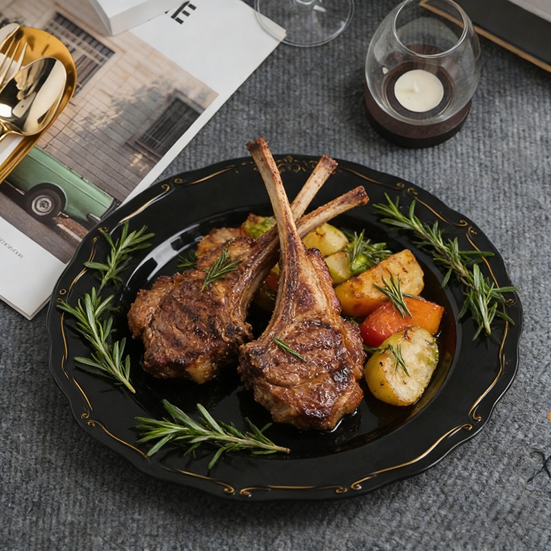 formal event plastic plates